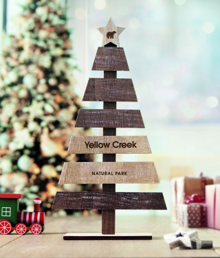 Logo trade corporate gifts image of: Wooden Christmas tree