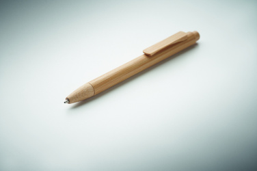 Logo trade corporate gifts picture of: Bamboo automatic ball pen