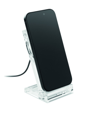 Logo trade business gifts image of: Acrylic wireless charger 15W