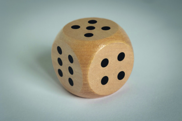 Logo trade promotional gifts picture of: Schima wooden dice 5cm dia