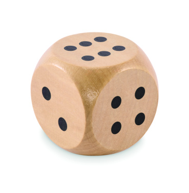 Logo trade promotional gifts picture of: Schima wooden dice 5cm dia