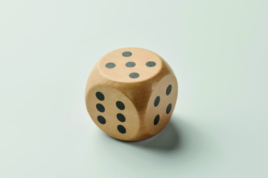 Logo trade corporate gifts image of: Schima wooden dice 5cm dia