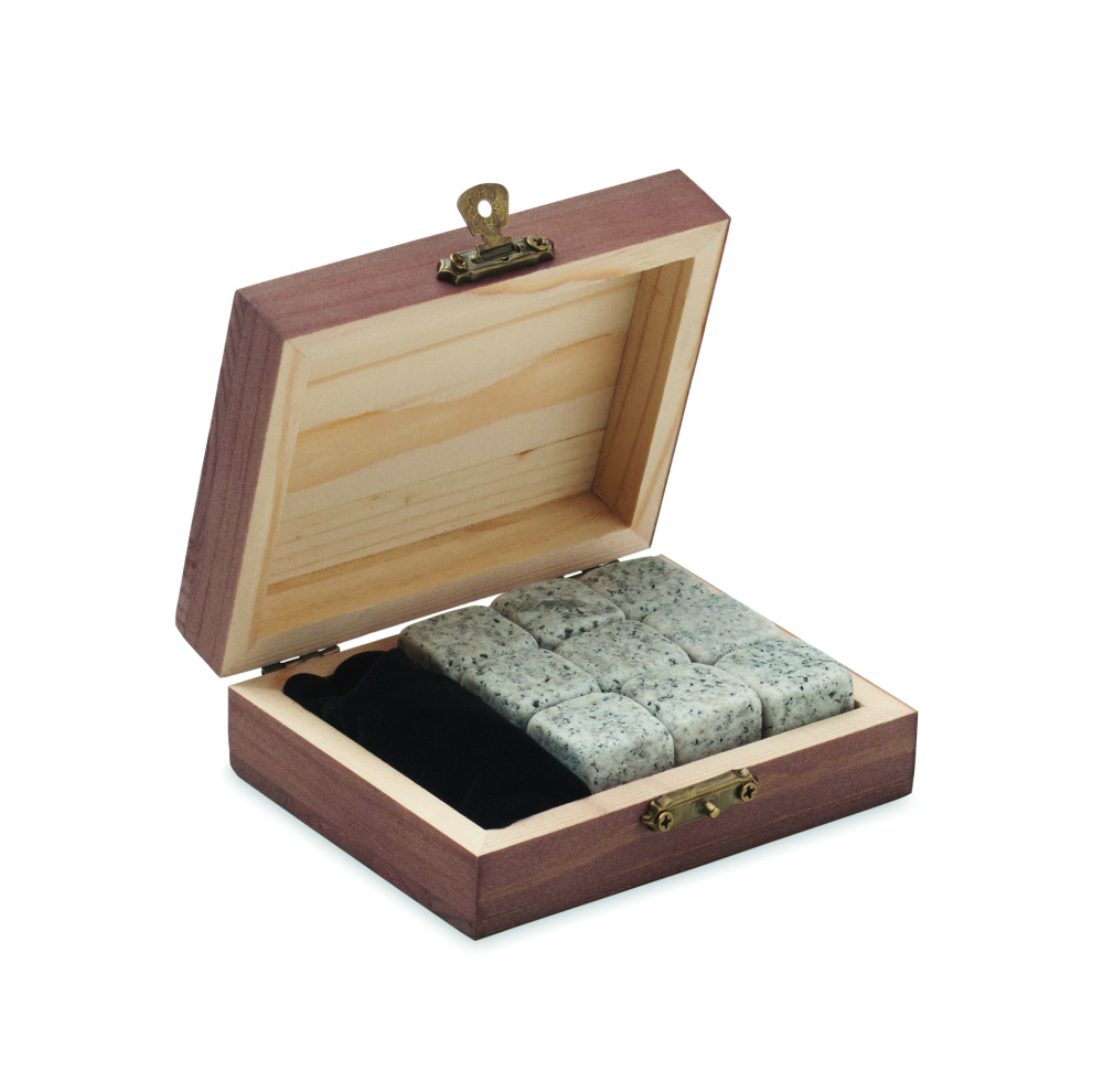 Logotrade promotional product picture of: 9 stone ice cube set in box