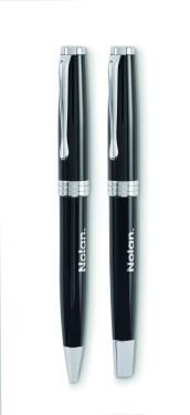 Logo trade promotional merchandise image of: Ball pen and roller set
