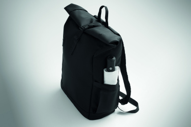 Logotrade advertising product picture of: Rolltop laptop rucksack 600D