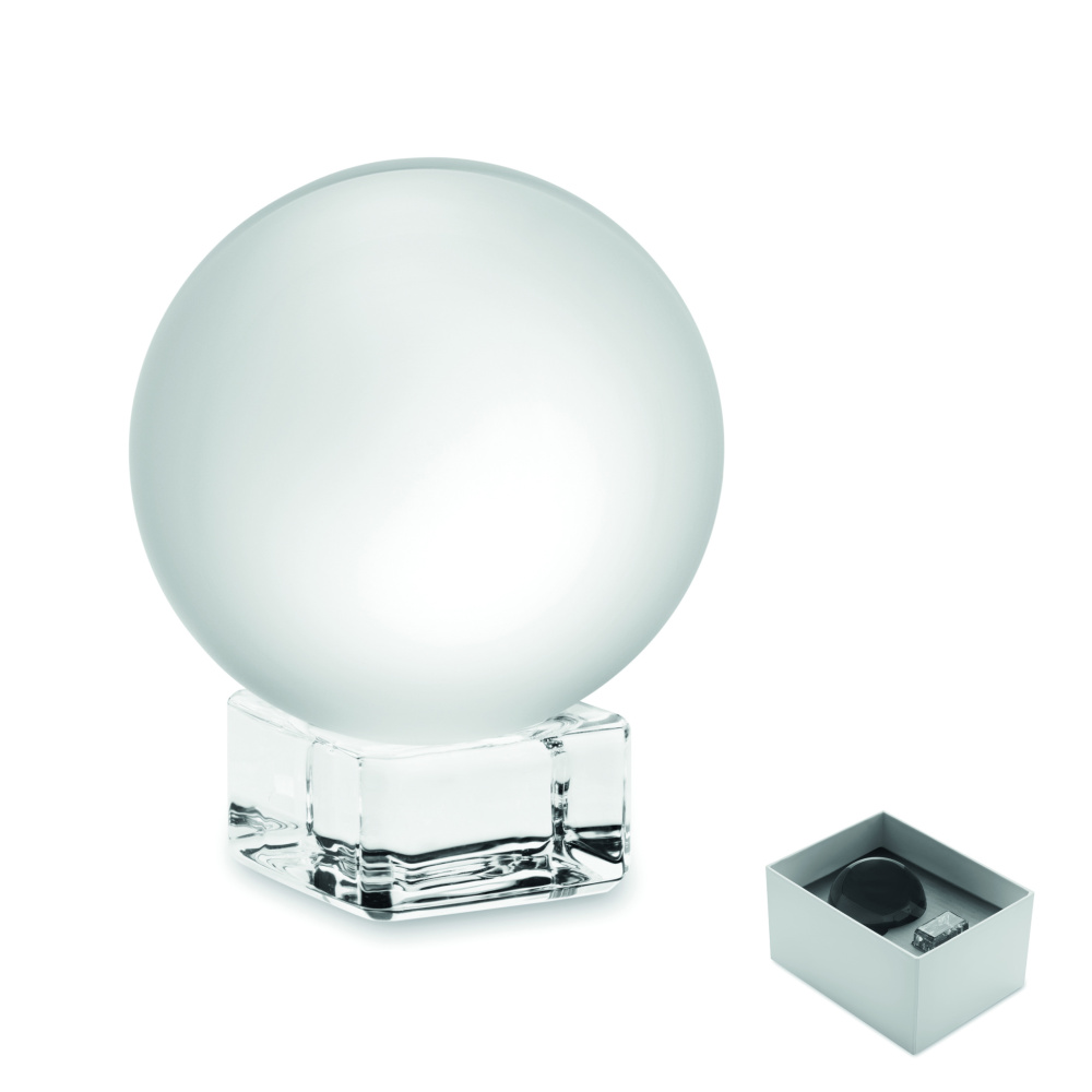Logo trade promotional gifts image of: Glass round award