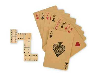 Logo trade promotional item photo of: Domino and cards set