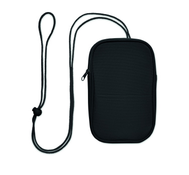 Logo trade business gifts image of: RPET cross body travel pouch