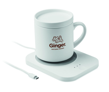 Logotrade promotional gifts photo of: Wireless charger mug warmer set