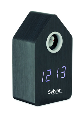 Logo trade promotional merchandise image of: MDF cuckoo alarm clock