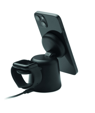 Logo trade advertising products image of: 3 in 1 wireless charger 15W
