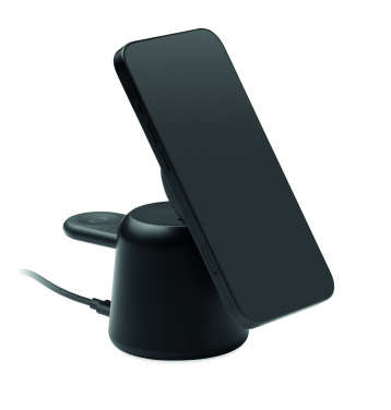 Logo trade advertising product photo of: 3 in 1 wireless charger 15W