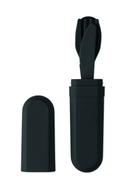 Logotrade promotional giveaway image of: Cutlery set and case in PLA