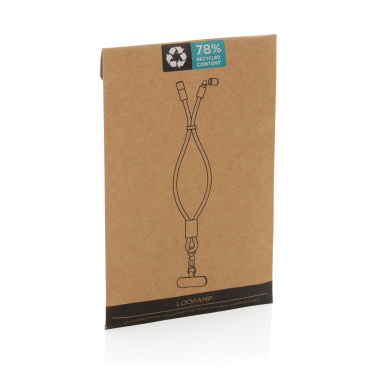 Logotrade promotional product image of: LoopAmp RCS RPET adjustable phone wrist strap 60W cable