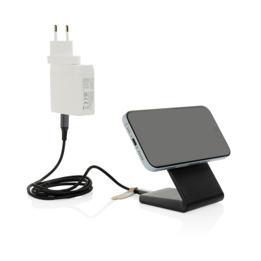 Logotrade business gift image of: VoltPerch RCS recycled plastic 15W magnetic wireless charger
