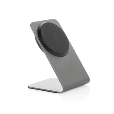 Logotrade promotional giveaways photo of: Terra aluminium 15W magnetic wireless charging phone stand