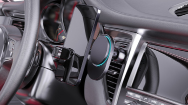 Logotrade promotional gift picture of: PowerCruze RCS rplastic 15W magnetic charging car holder