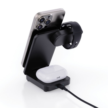 Logo trade promotional giveaway photo of: Urban Vitamin Arcadia RCS rplastic 15W 3in1 magnetic charger