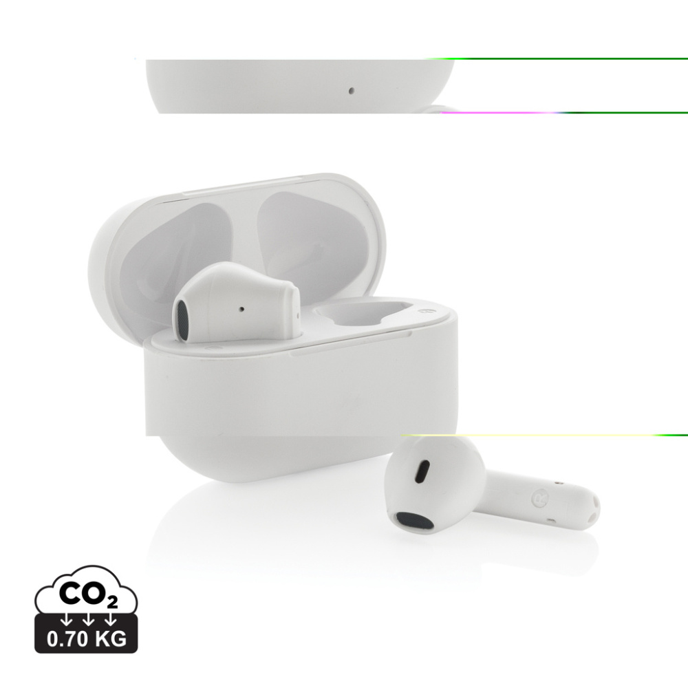 Logo trade promotional gifts image of: Tunevo RCS recycled plastic wireless earbuds