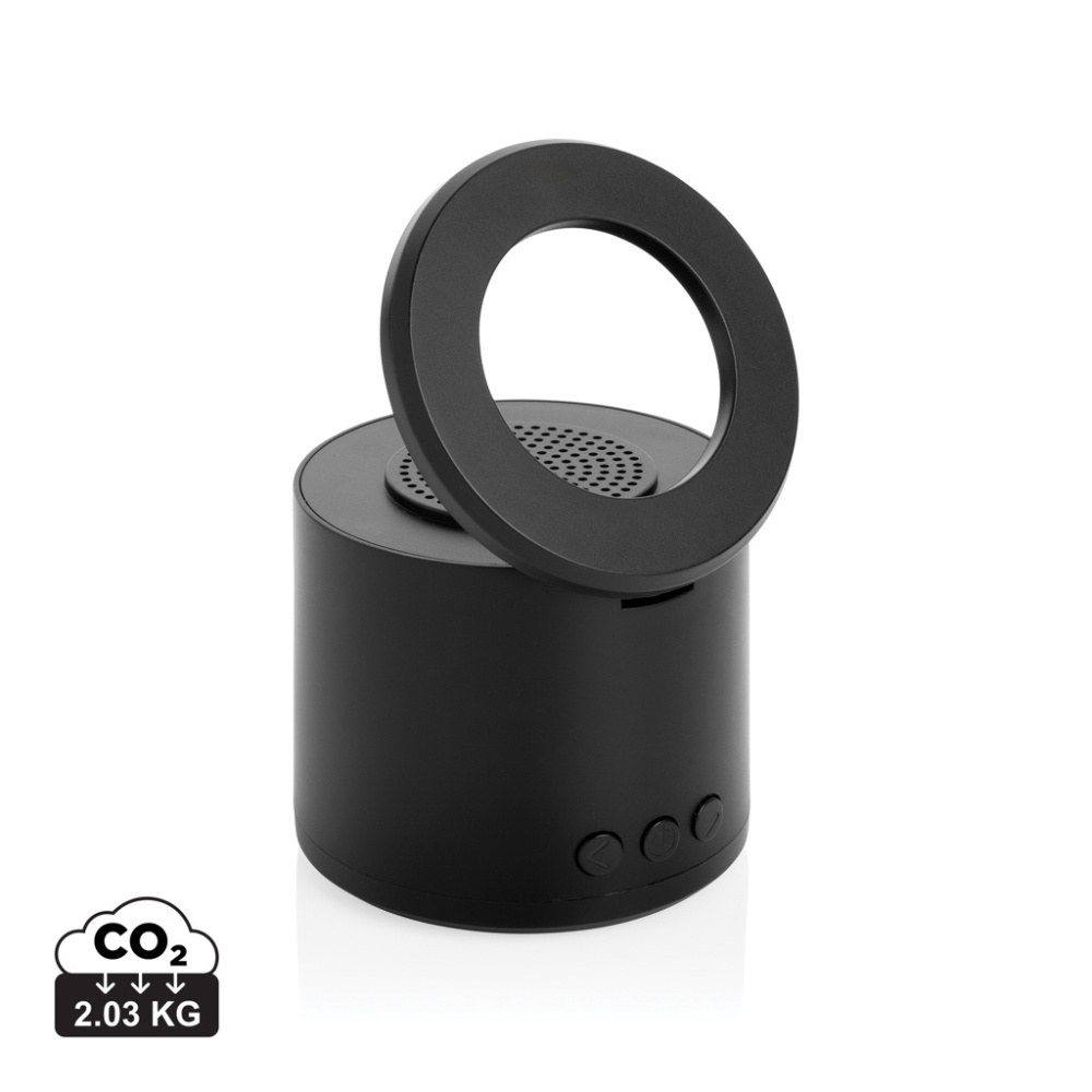 Logo trade promotional giveaway photo of: Magpulse RCS recycled plastic 3W speaker w/magnetic holder