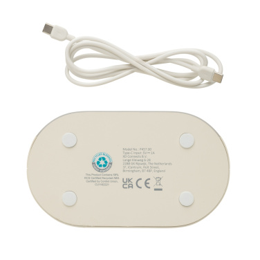 Logotrade promotional product picture of: LumaRise RCS reycled plastic white noise alarm clock