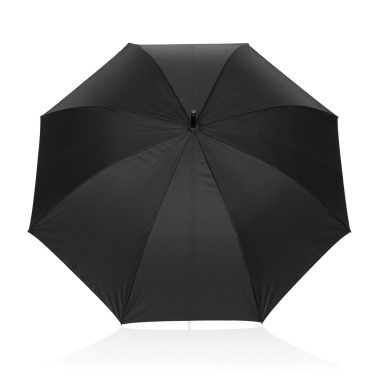 Logo trade corporate gifts image of: Swiss Peak Vero Aware™ RPET 25” umbrella w luxe handle