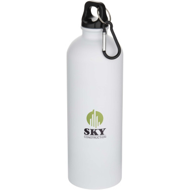 Logo trade promotional merchandise picture of: Oregon 750 ml matte RCS recycled single wall stainless steel water bottle with carabiner