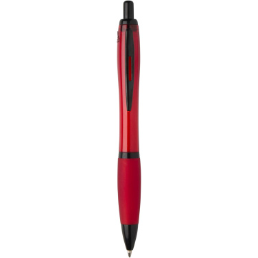 Logo trade advertising product photo of: Nash recycled plastic ballpoint pen with black trims (black ink)