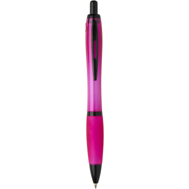 Logotrade promotional merchandise photo of: Nash recycled plastic ballpoint pen with black trims (black ink)