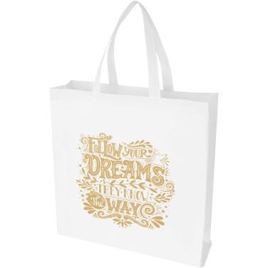 Logo trade promotional gifts image of: EcoSeal GRS recycled nonwoven gusset tote bag 12L