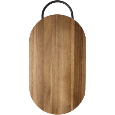 Logo trade promotional merchandise photo of: Prestige acacia wood chopping board with bread knife