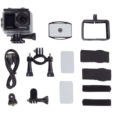 Logo trade promotional gifts image of: Prixton DV670 4K dual screen action camera