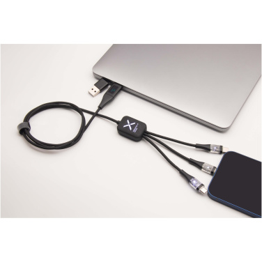 Logotrade promotional product picture of: SCX.design C51 60W 5-in-1 rPET fast charging cable with display