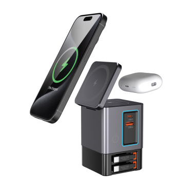 Logo trade promotional merchandise photo of: Urban Vitamin Sacramento 105W GAN charger+retractable cables