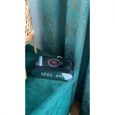 Logotrade promotional product image of: Alarm Clock and Wireless Charger ADELAIDE