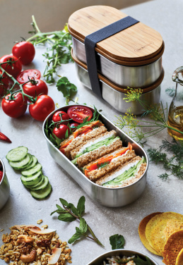 Logo trade business gift photo of: Black+Blum Stainless Steel Double Bento Box