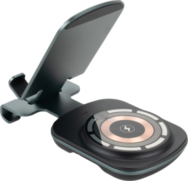 Logo trade promotional products image of: Phone holder with wireless charger