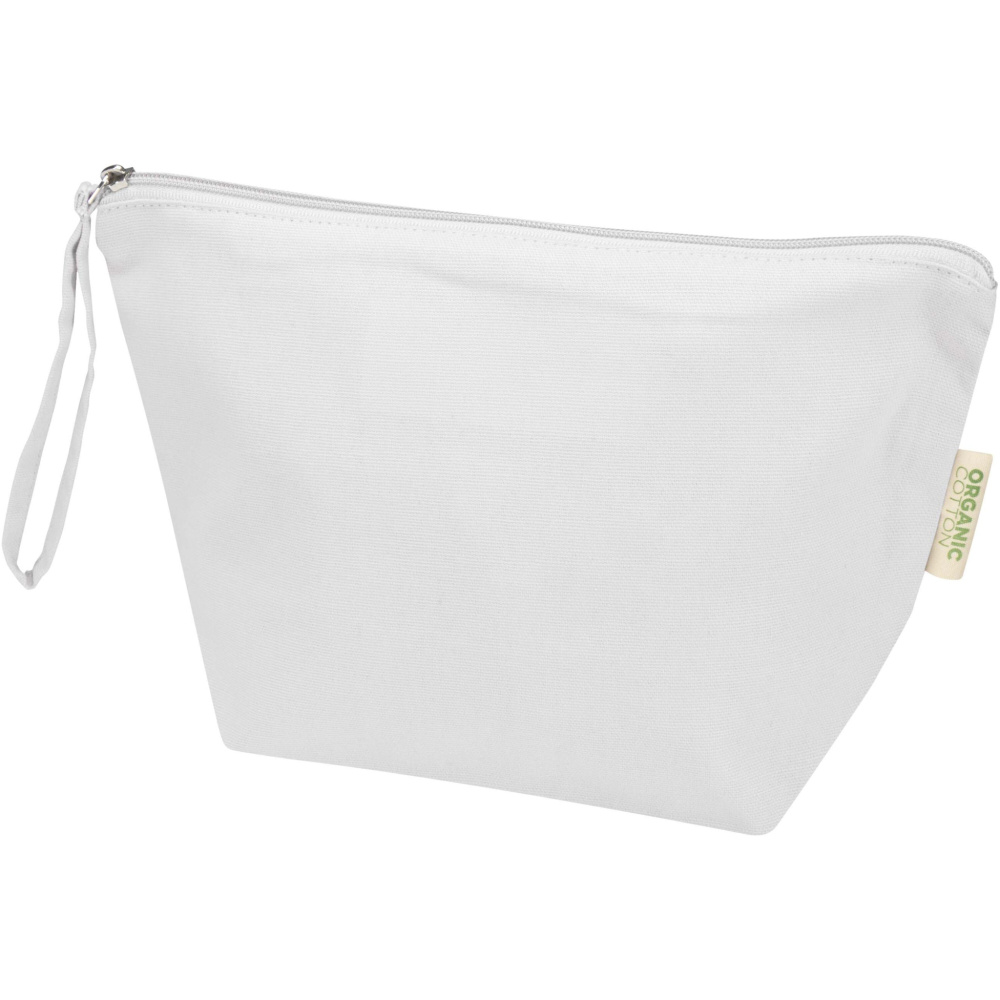 Logo trade promotional merchandise picture of: Odisha 180 g/m² OCS organic large accessory pouch 3L
