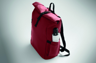 Logo trade promotional giveaways image of: Rolltop laptop rucksack 600D