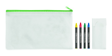 Logotrade promotional products photo of: Pencil case with 4 crayons
