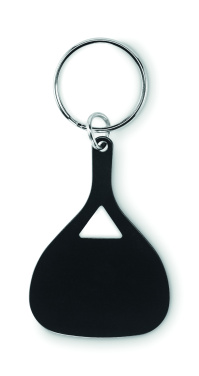 Logo trade promotional giveaways image of: Aluminium key ring