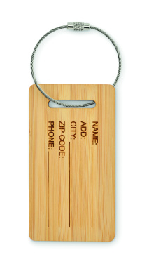 Logotrade promotional products photo of: Bamboo luggage tag