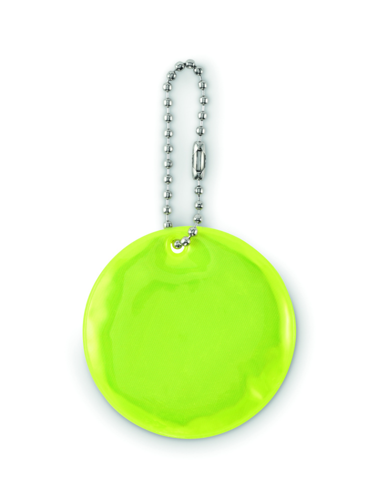 Logo trade advertising products image of: Round reflective keyring