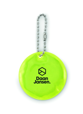 Logo trade promotional gift photo of: Round reflective keyring