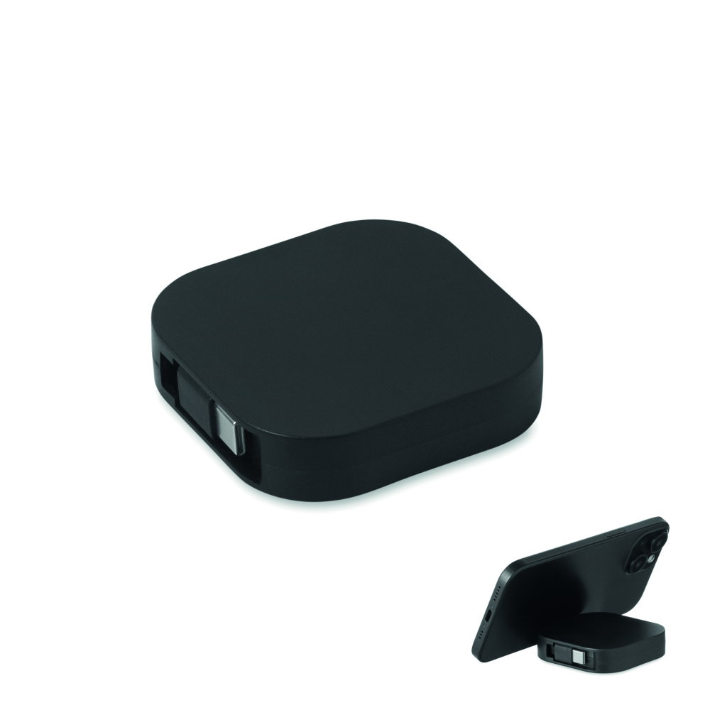 Logo trade promotional merchandise picture of: 100W retractable charging cable