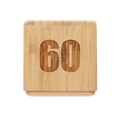 Logo trade promotional giveaway photo of: Bamboo twist snooze timer