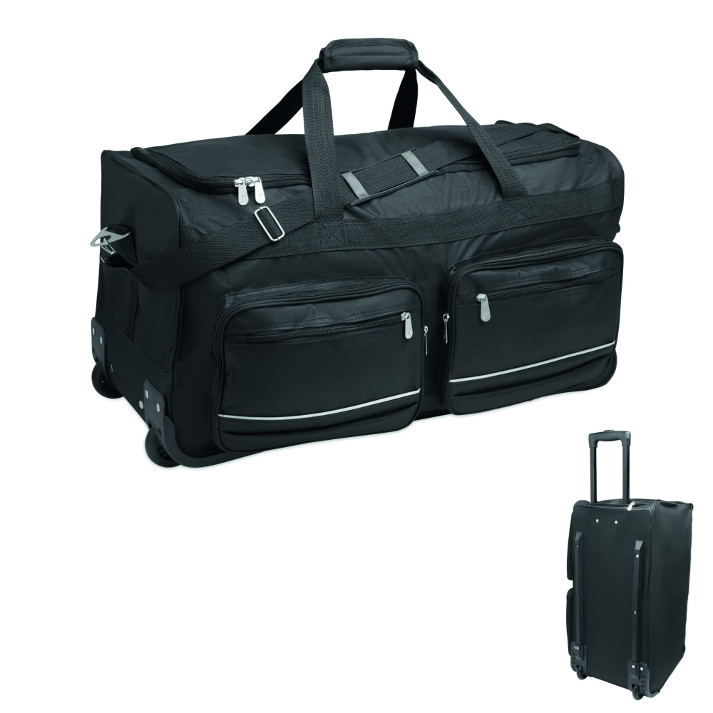 Logo trade promotional product photo of: Duffle bag trolley 600D RPET