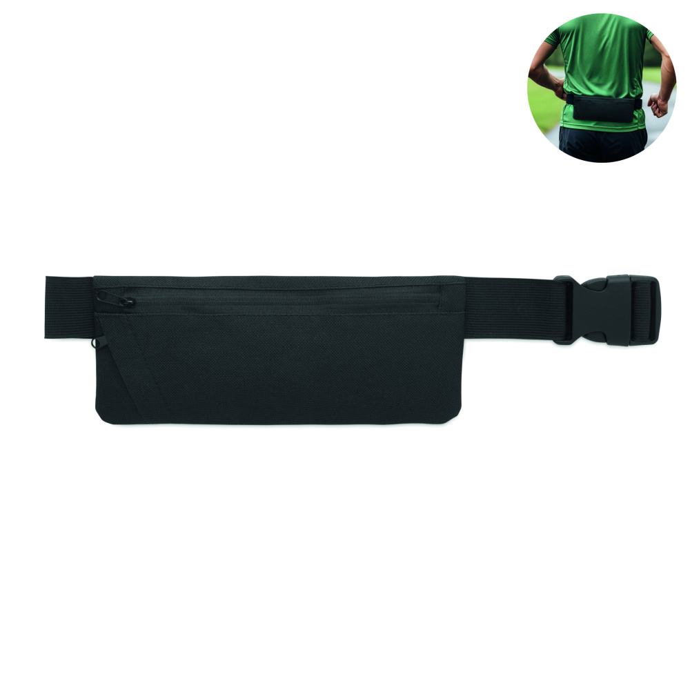 Logo trade promotional merchandise picture of: Sports waist bag 600D RPET