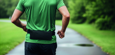 Logotrade advertising product picture of: Sports waist bag 600D RPET