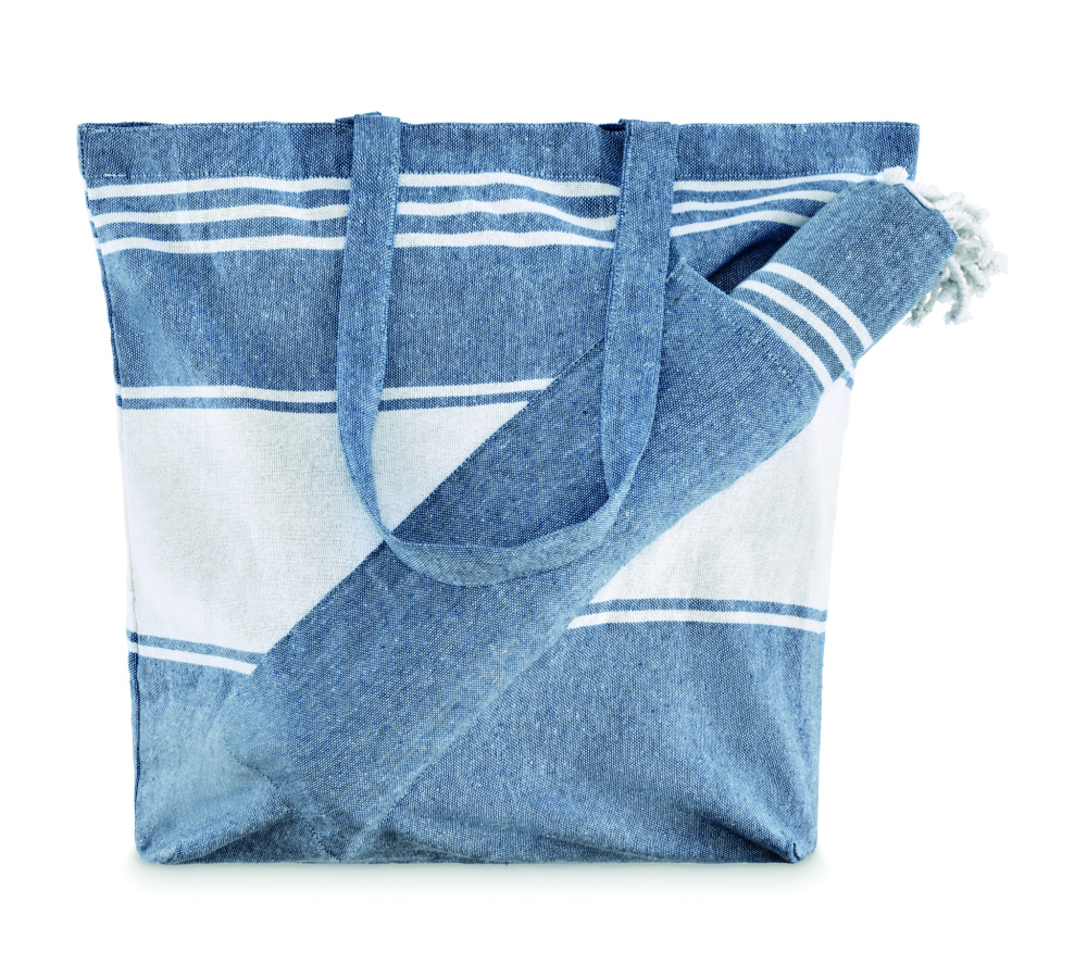 Logo trade promotional products image of: Beach bag with hammam towel